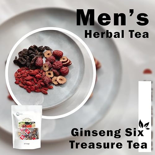 tsoneoo Herbal Tea - Ginseng Six Treasure Tea, 6 Precious Ingredients, Liver & Kidney Care, 1 Box