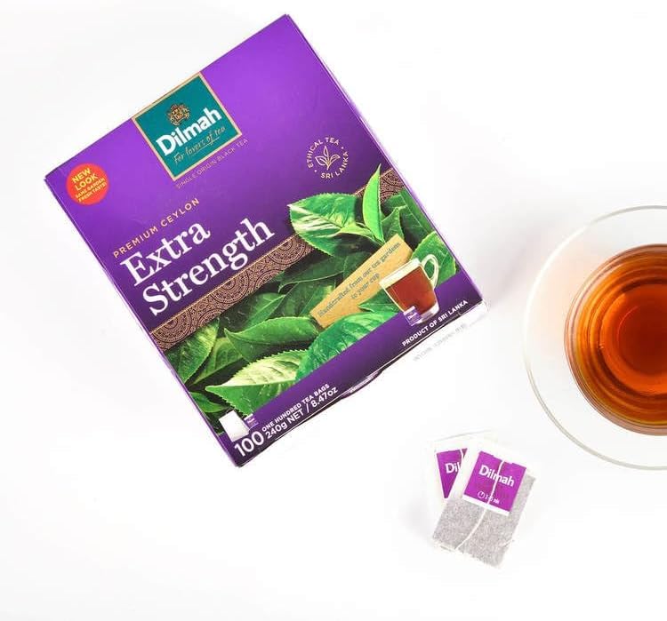 Dilmah Extra Strength Ceylon Tea 100 Tea Bags - 240G(8.47Oz)