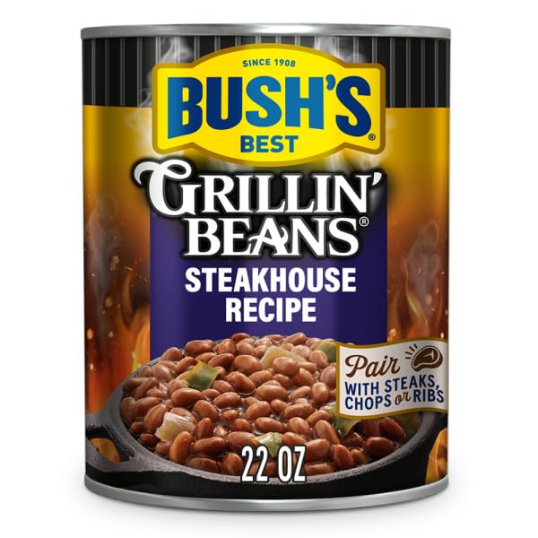 Bush'S Steakhouse Recipe Grillin' Beans, 22 Oz (Pack Of 6)