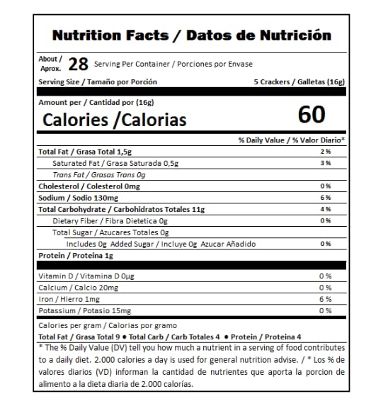 Tru Blu Saltine | No artificial ingredients | No High Fructose Corn Syrup | Made in the USA | 16 Ounce (Pack of 3)