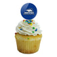 GRAPHICS & MORE Cupcake Picks Set of 6 - Acrylic - Hofstra University Logo - Model CUPT.CIR.ACR.6PK.CLCHOF501