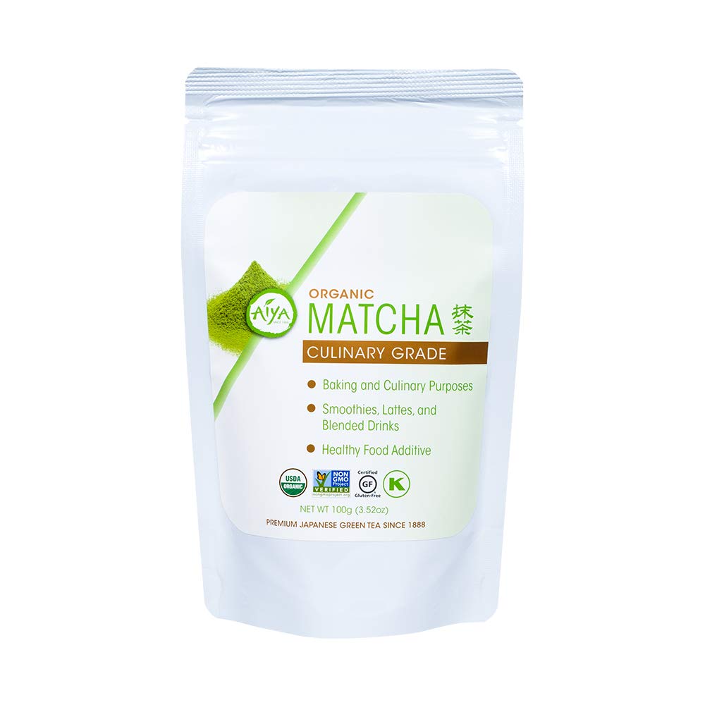 Aiya Certified Usda Japanese Organic Culinary Grade Matcha Green Tea Powder, 100G Bag (3.53 Oz.)