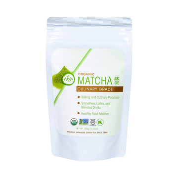 Aiya Certified Usda Japanese Organic Culinary Grade Matcha Green Tea Powder, 100G Bag (3.53 Oz.)