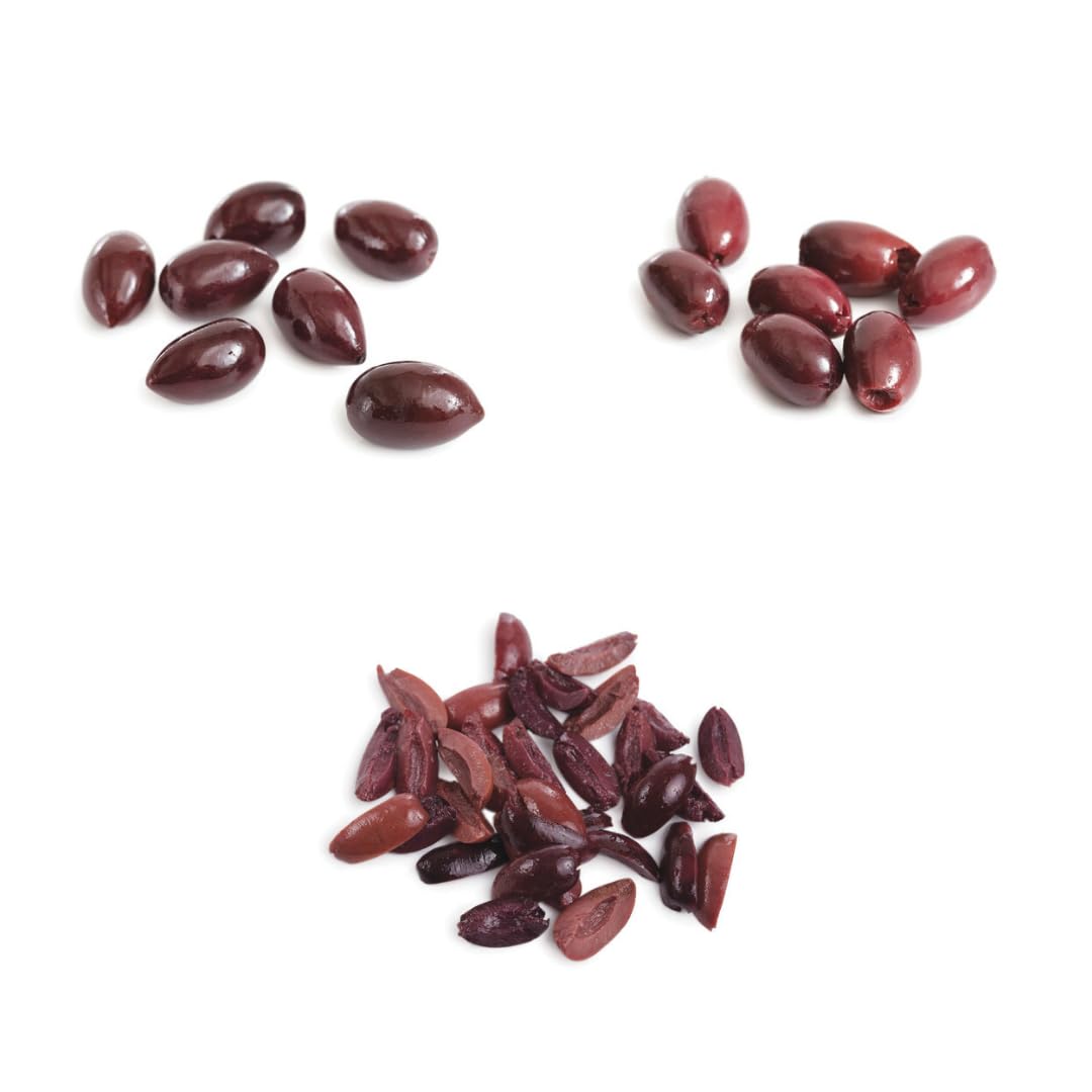 Divina Organic Pitted Kalamata Olives Variety Pack - Whole, Sliced & Smoked - 4-Pack