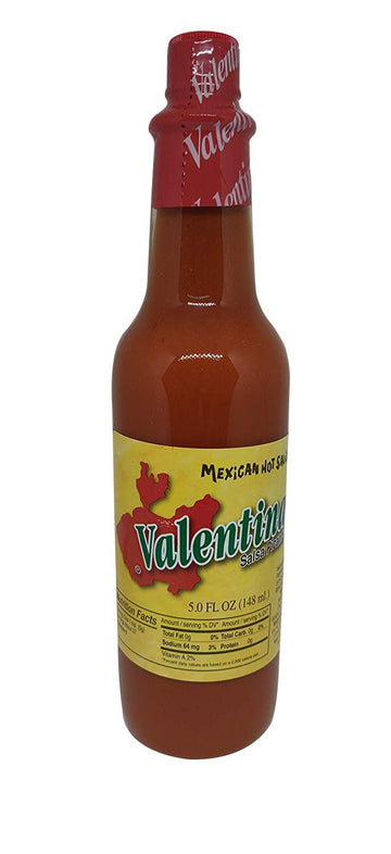 Valentina Salsa Red Hot Sauce Spice Mix Made From Red Peppers Perfect For Chips Fast Foods Lunch Snacks Or More 5 Ounce (148 Ml)
