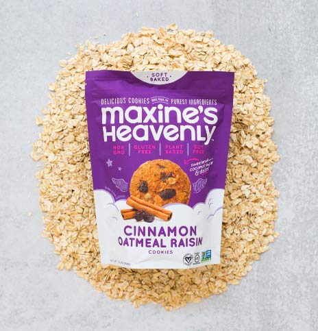 Maxine'S Heavenly - Plant Based, Gluten Free, Low Sugar - Cinnamon Oatmeal Raisin Cookies (1 Pack)