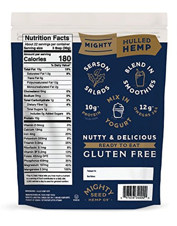 Mighty Seed Hemp Hulled Seeds, 24 Ounce