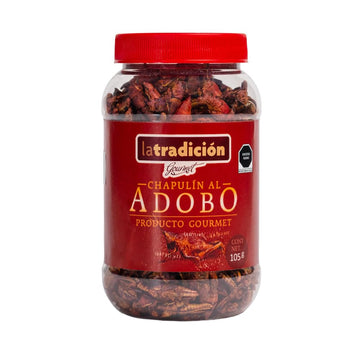 La Tradici  n, Chapulines al Adobo (Marinated Grasshoppers), Healthy Snack, Super Food, Mexican Gourmet Artisan Product, 3.7 oz