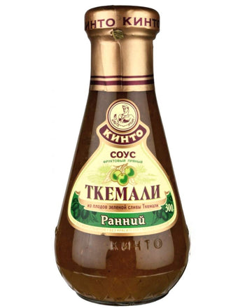 Magiya vostoka Tkemali Green Plum Sauce for Meat, Grill and Barbecue 300g10.58oz Traditional Georgian Cuisine by Kinto (Hot and 