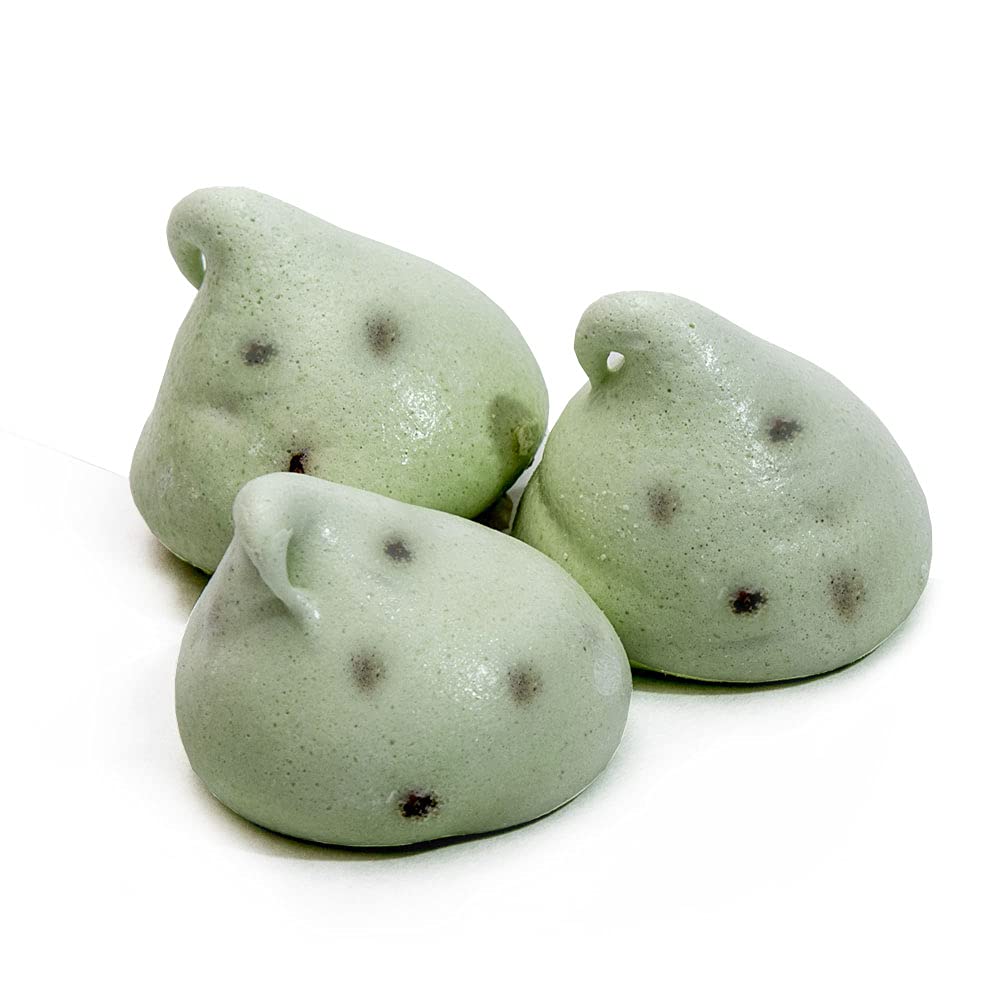 Krunchy Melts - Original Meringue Cookies - Mint Chocolate Chip Flavor - Fat Free - Gluten Free - Nut Free - 90 Calories Per Serving - Low Calorie Snack - Sweet Treats - 4 Oz