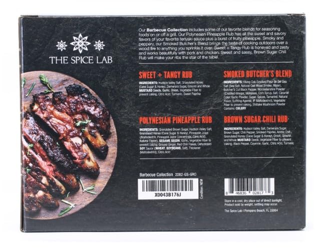 The Spice Lab Barbecue Gift Set - Gourmet Grilling Seasoning Collection, 4 Ounce (Pack of 4)