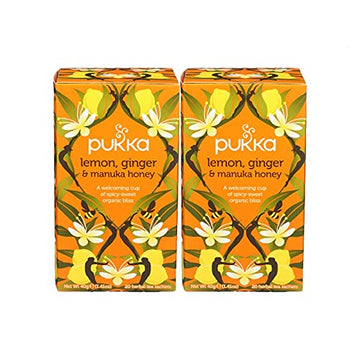 Pukka Herbal Teas Tea - Organic - Lemon Ginger And Manuka Honey - 20 Bags - Case Of 6