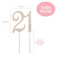 Crystal Creations 21 Cake Topper - Premium Rose Gold Metal, Rhinestone Decoration, 1 Count, Pink, Model 21 Rose