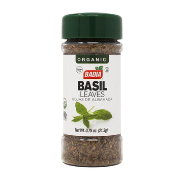 Badia Organic Basil Leaves, 0.75 oz - Dried Basil for Cooking, Seasoning & Sauces