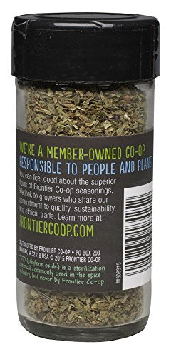 Frontier Sweet Basil Leaf, 0.48 Ounce Bottle, Cut & Sifted, Warm Mild Flavor Is Great With Vegetables Dressings, Soup & More