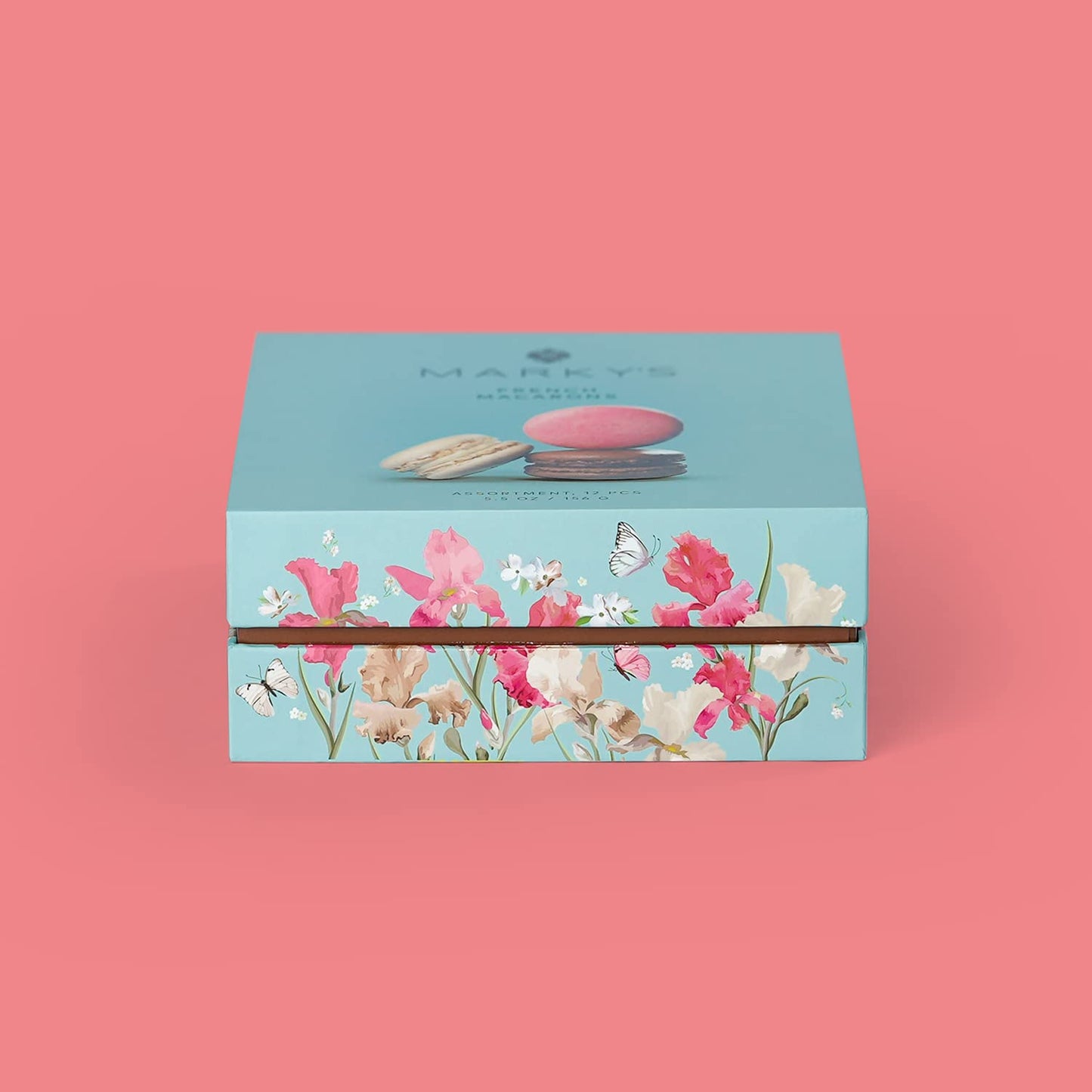 Marky'S French Almond Macarons Gift Box - 12 Pcs - Assorted Macaroons Basket Variety Of Flavors Cookies Imported From France
