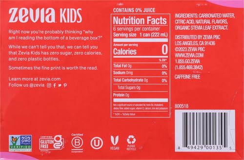 Zevia - Kidz Straw Lmaidsprk Rnk - Case Of 4-6/7.5 Fz