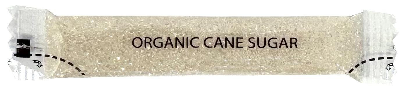 LE MUST Organic Raw Brown Cane Sugar Packets, Biodegradable, 100 Pack, 14.11 Ounce