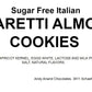 Andy Anand Sugar Free Gourmet Italian Soft Amaretti Almond Cookies In 4 Flavors 20 Pcs, Gluten Free, Slowly Savor For An Amazing