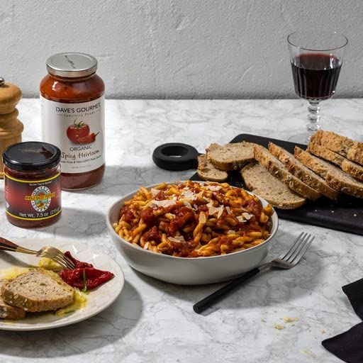 Dave'S Gourmet Organic Heritage Red Tomato Pasta Sauce Vegan And Gluten Free 24 Oz Jar- 3 Jar Pack