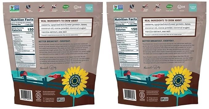 Seven-Sundays Sunflower Cereal, Real Cocoa, 16 Oz(454G) - (Pack Of 2) (Grain Free & Gluten Free)