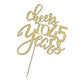 Qertesl Gold Glitter Cheers To 45 Years Cake Topper, Happy 45Th Birthday Cake Decorations,Perfect For 45 Years Cake Decorating,W