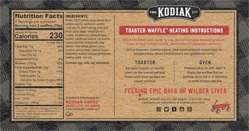 Kodiak Cakes Power Waffles Blueberry, 10.72 Oz