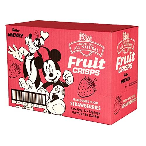 Brothers All Natural, Disney Strawberry Freeze Dried Fruit Crisps, Gluten Free, Non-Gmo, Nothing Added, 0.26 Oz. (Pack Of 12)