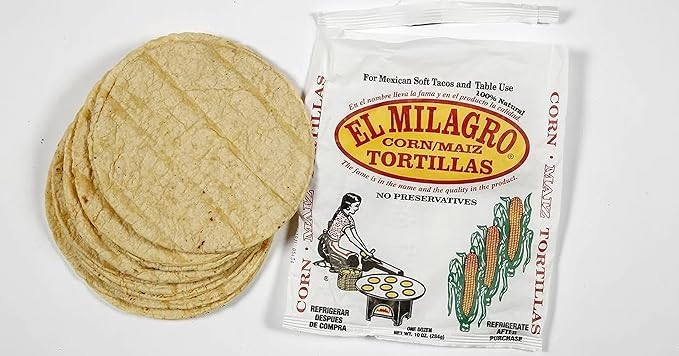 El Milagros Corn Tortillas, No Preservatives, Non-Gmo, Fresh From Chicago - 12 Packages (144 Tortillas) (12 Pack Plastic)