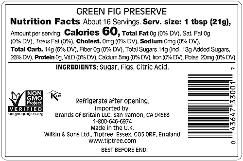 Tiptree Green Fig Preserve, 12 Ounce Jar