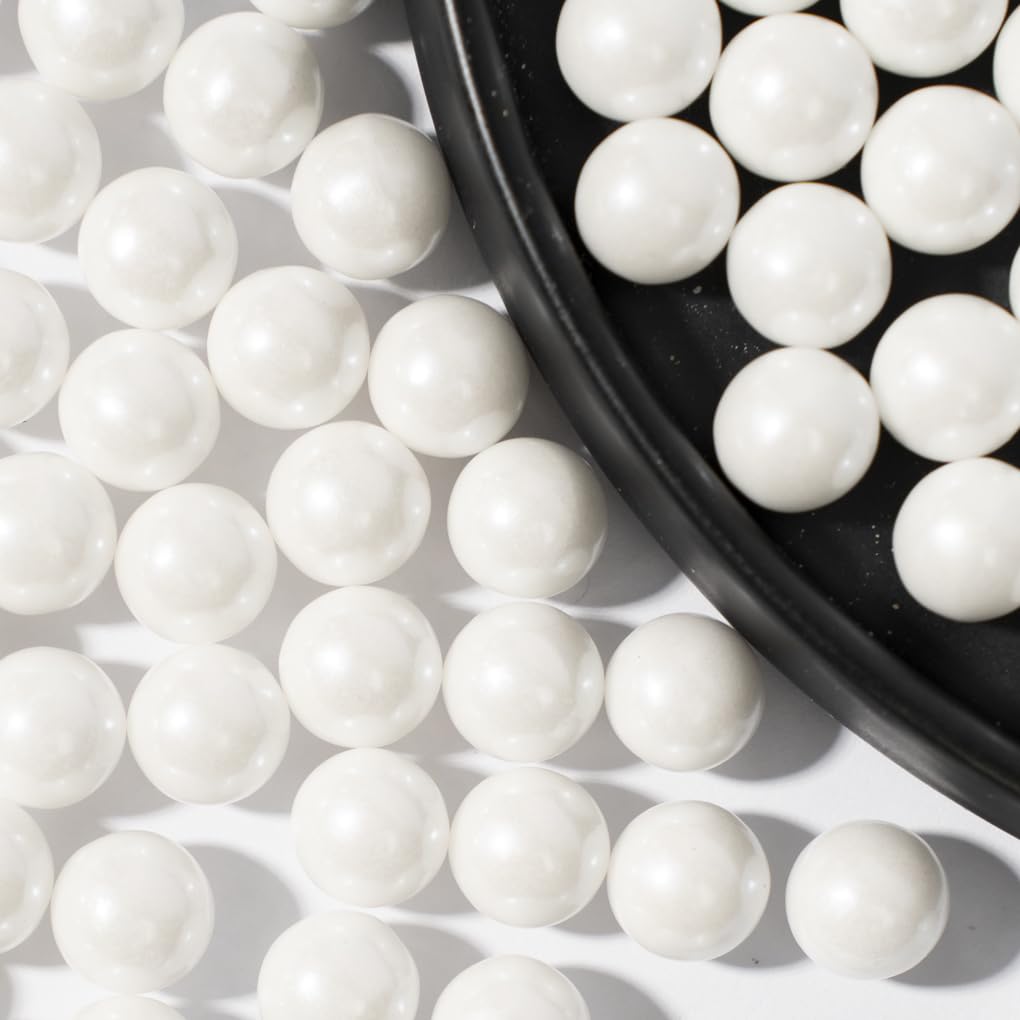 NIPEOR White Pearl Sprinkles,Edible Pearl Sprinkles 4.6oz/130gEdible Sprinkle Topping Sprinkles, Round Sprinkles for Cake Decora