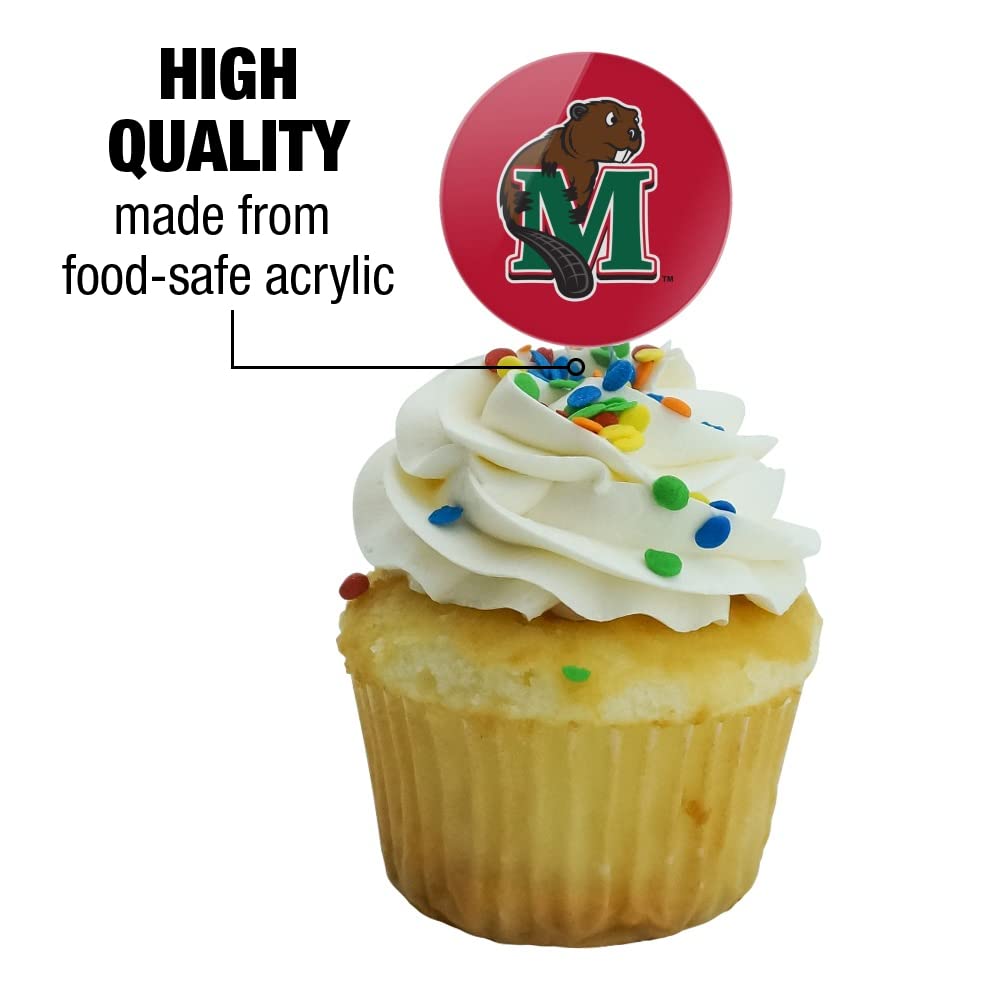 Minot State University Primary Logo Cupcake Picks Toppers Decoration Set Of 6