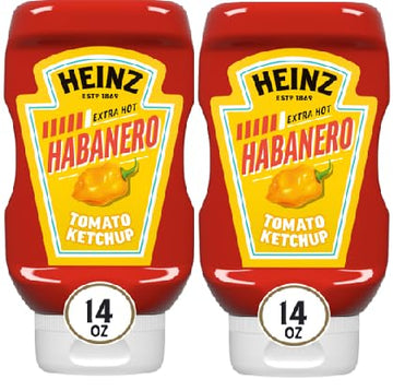 Heinz Habanero Tomato Ketchup, Hot and Spicy, 14 oz Squeeze Bottle