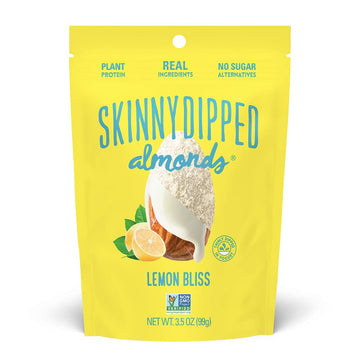 Skinnydipped Lemon Bliss Yogurt Covered Almonds, 3.5 Oz Resealable Bag, 10 Count