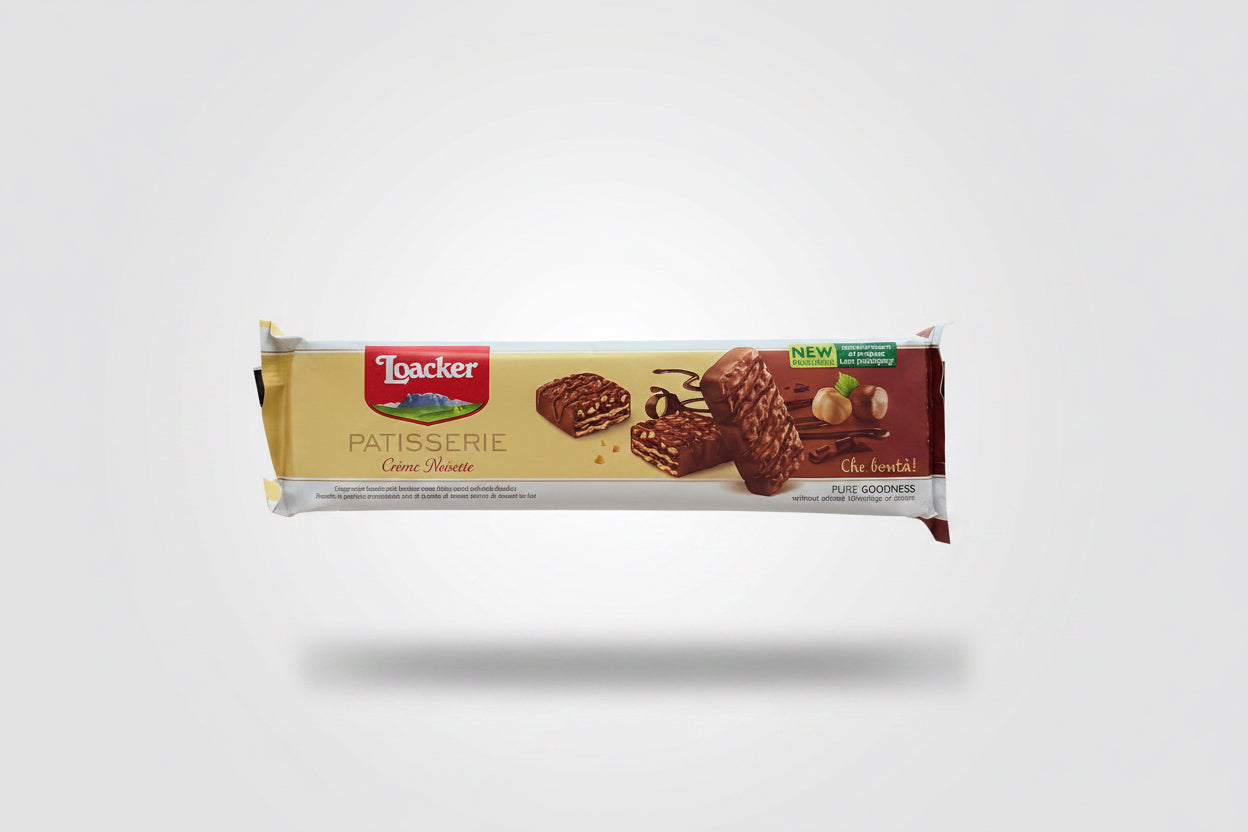 Loacker Patisserie Crème Noisette 100g - Hazelnut Wafer Biscuits