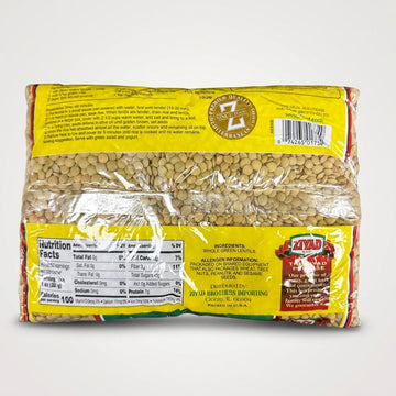 Ziyad Large Green Whole Lentils 32 oz - Premium Mediterranean Quality