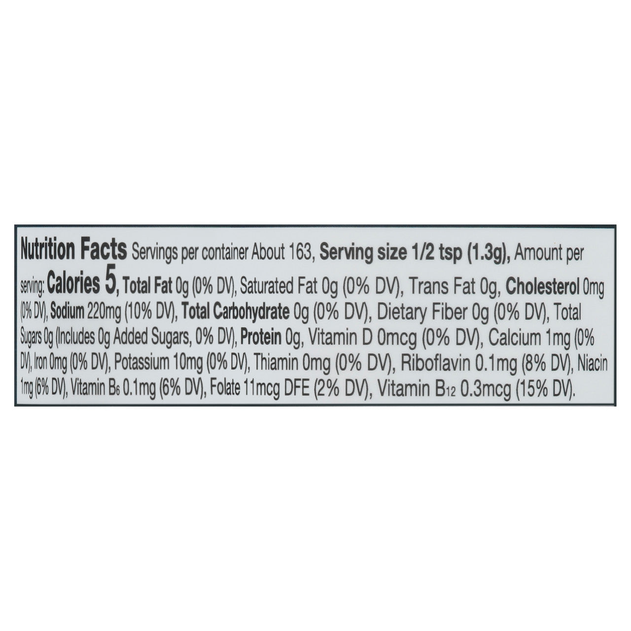 Fc Nutrnl Yst Salt&Vngr ( 1 X 7.51 Oz   )