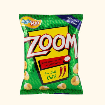 Hala Chips Zoom Chili Flavor - Crispy Potato Chips with Spicy Kick