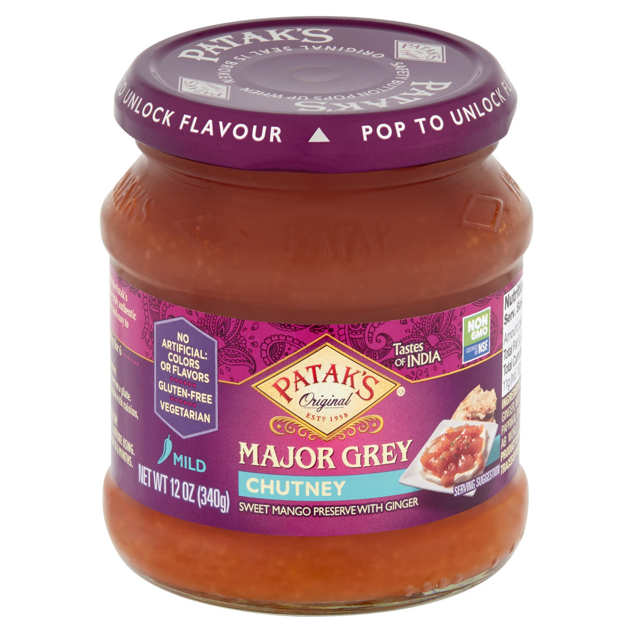 Patak'S Major Grey Chutney (6X12Oz)