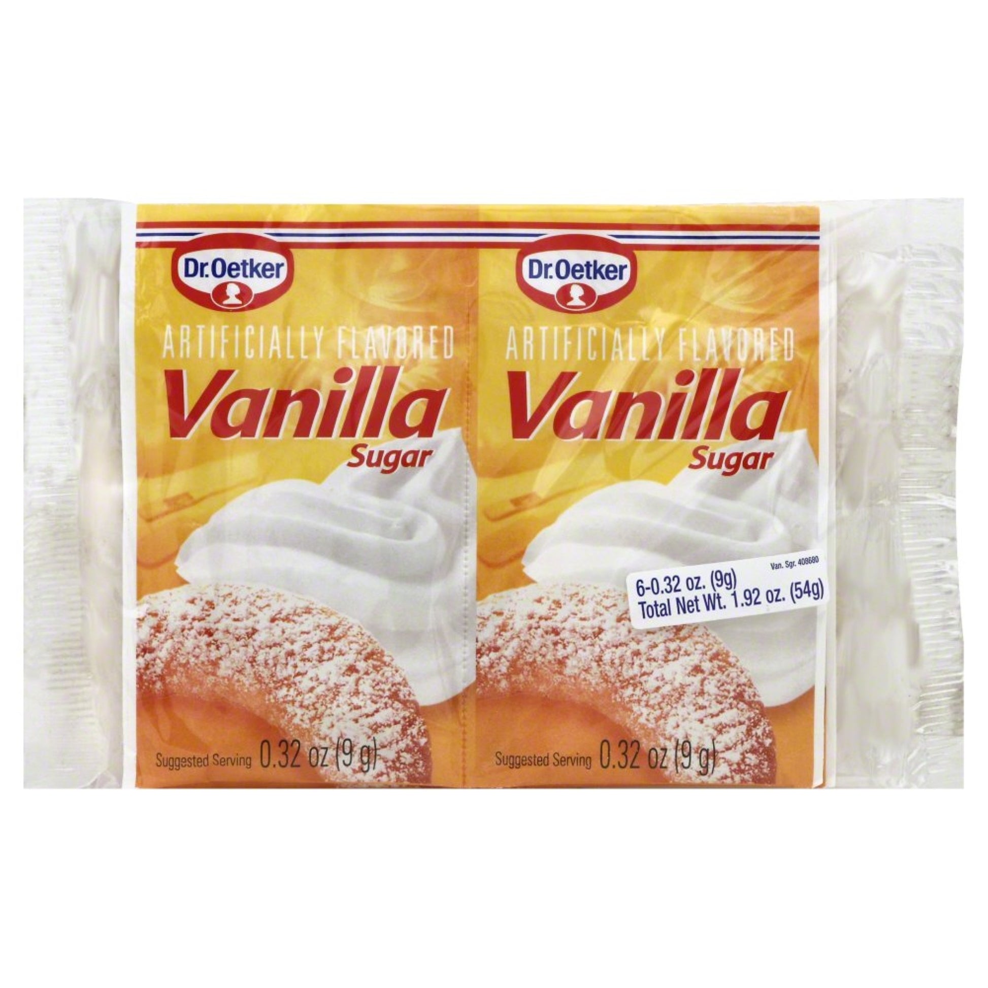 Dr Oetker, Sugar Vanilla 6Pk, 1.88 Oz, (Pack Of 12)