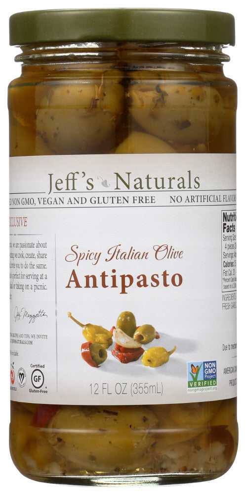 JeffS Naturals Spicy Italian Olive Antipasto (6x12 OZ)