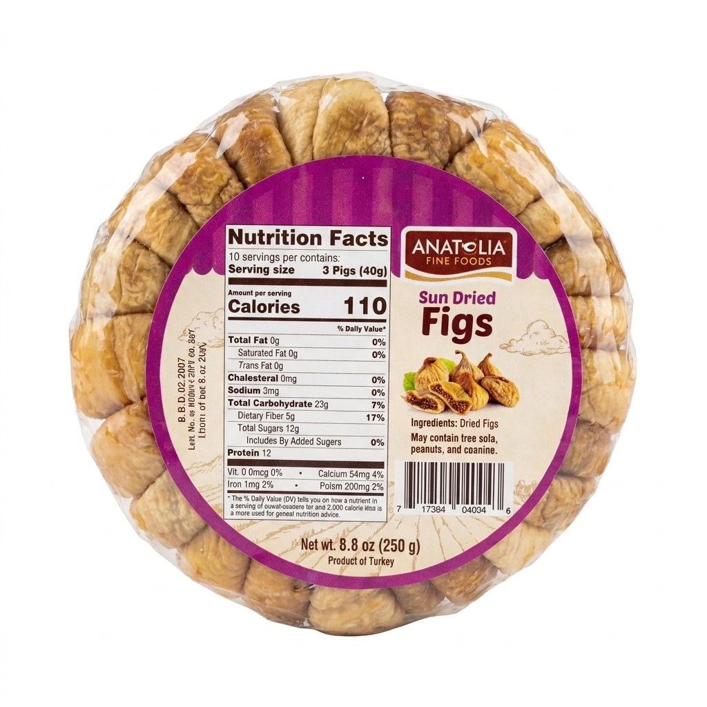 Anatolia Sun Dried Figs 8.8 oz - Premium Turkish Dried Fruit