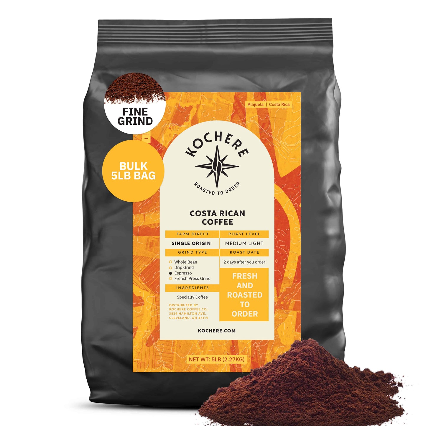 Kochere Coffee Costa Rican Alajuela Medium Roast - Sweet Apple, Raisin Notes