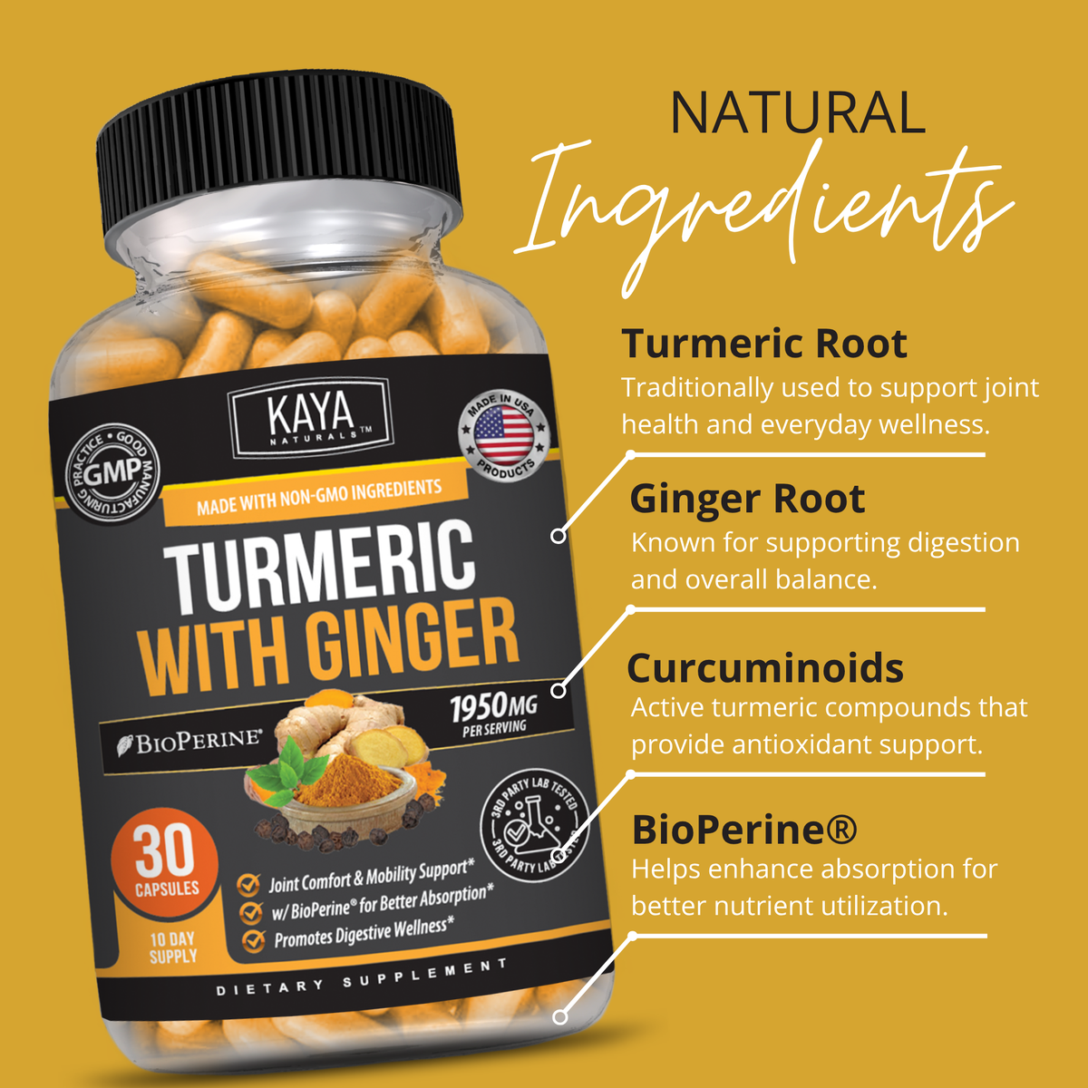 Turmeric with Ginger - Joint & Digestive Support