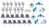 Medium Shark Cupcake Kit (ideal for 32 cupcakes)