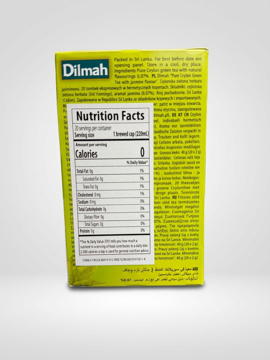 Dilmah Pure Ceylon Green Tea with Jasmine 40g - 20 Tea Bags