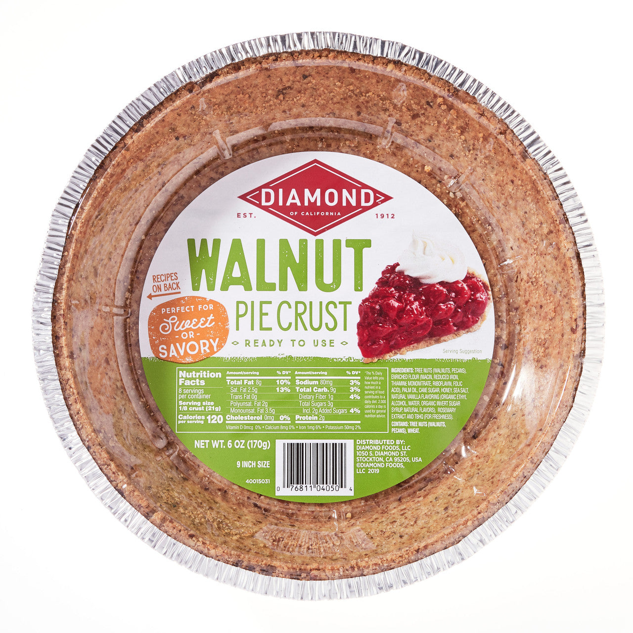 WALNUT PIE CRUST ( 12 X 6 OZ   )