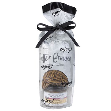 Everyday Grab and Go Giftset with Raspberry Honey Mustard Pretzel Dip and Butter Braided Pretzels