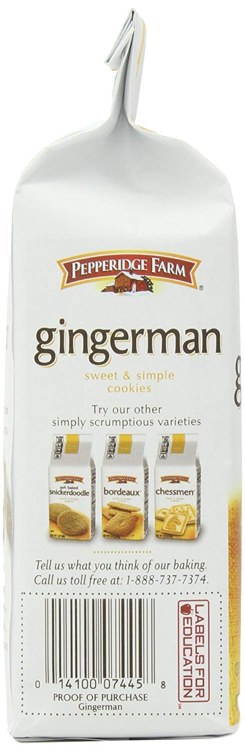 Pepperidge Farm Gingermen Cookies, 5-ounce (pack of 4)