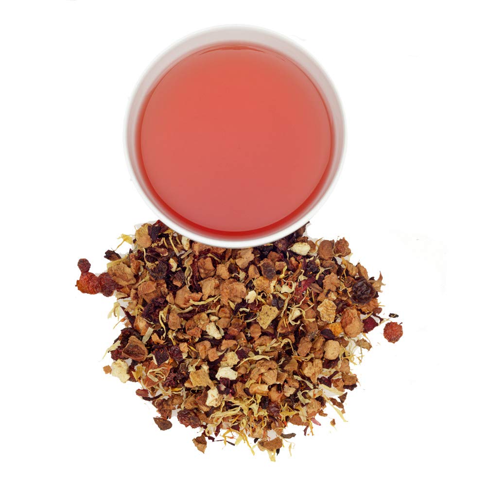 Harney & Sons Blood Orange Herbal Tea - 16 oz Loose Leaf with Apple Pieces and Raspberry